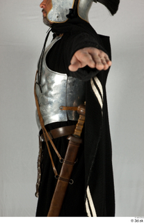  Photos Medieval Legionary in plate armor 12 Roman Soldier army black cloak chest armor medieval armor scabbard sword upper body 0001.jpg